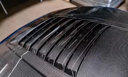 2024+ Mustang Carbon Fiber Hood Vented