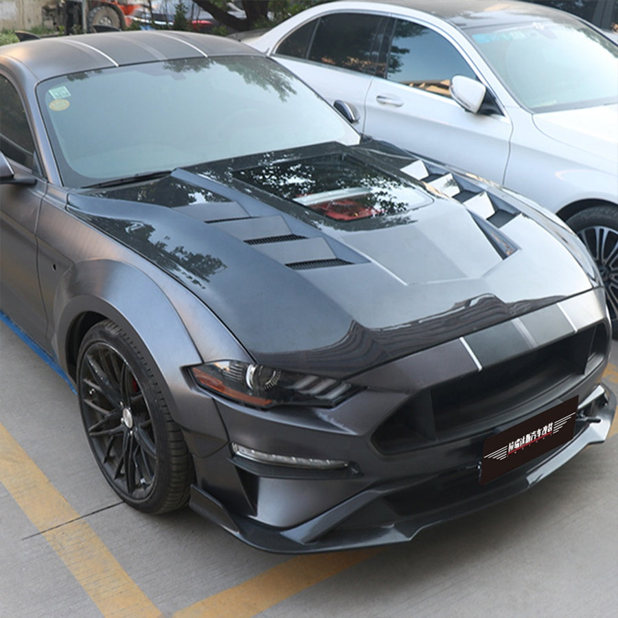 2018-2023 Mustang Carbon Fiber Clear View Hood